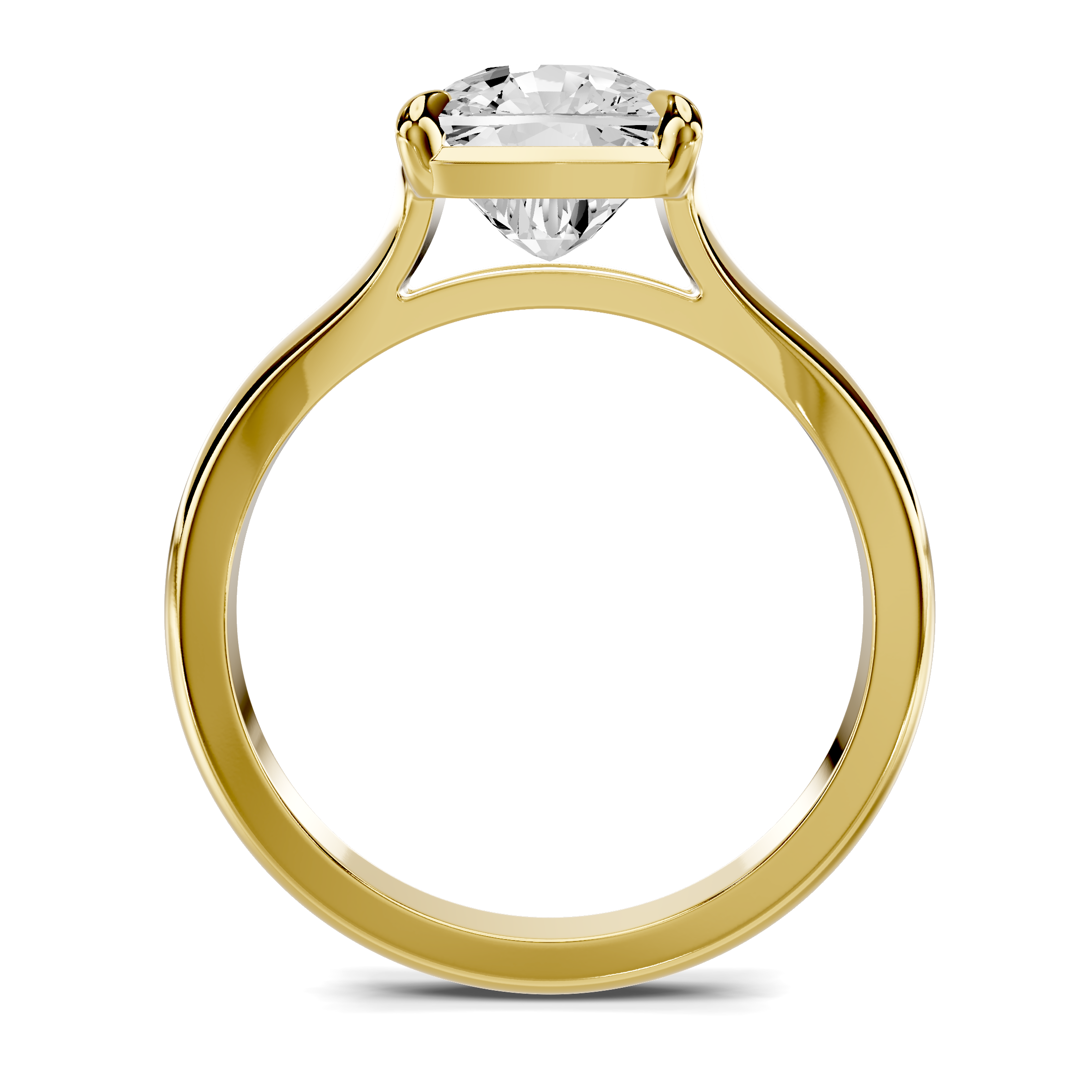 14K Yellow Gold Stellora Grand Taper Bezel Engagement Ring