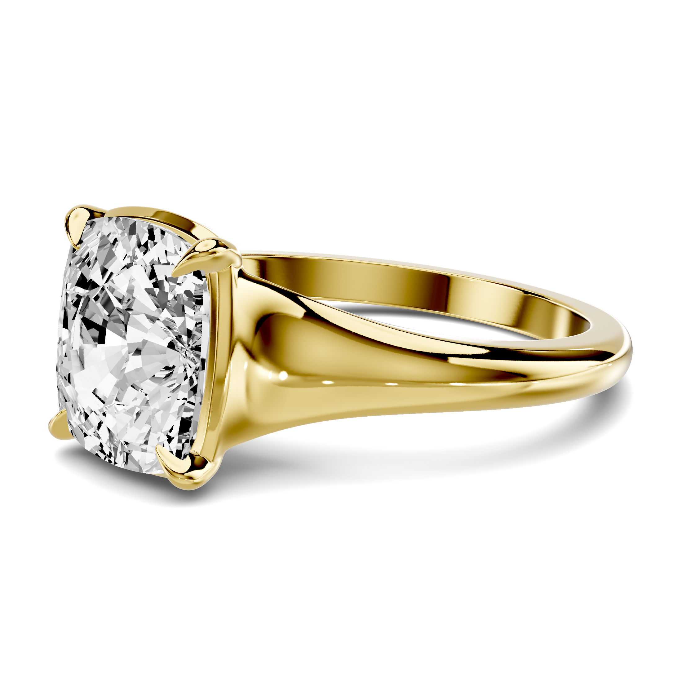14K Yellow Gold Stellora Grand Taper Bezel Engagement Ring