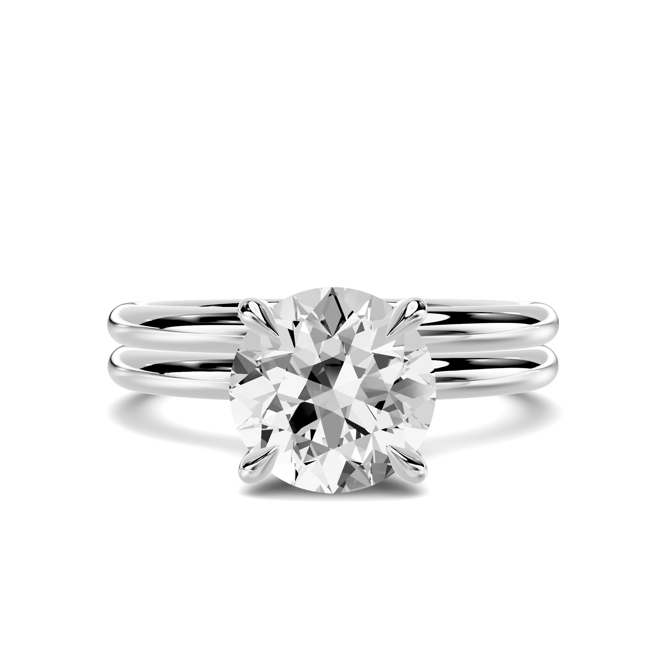 14K White Gold Elaris Dome Band