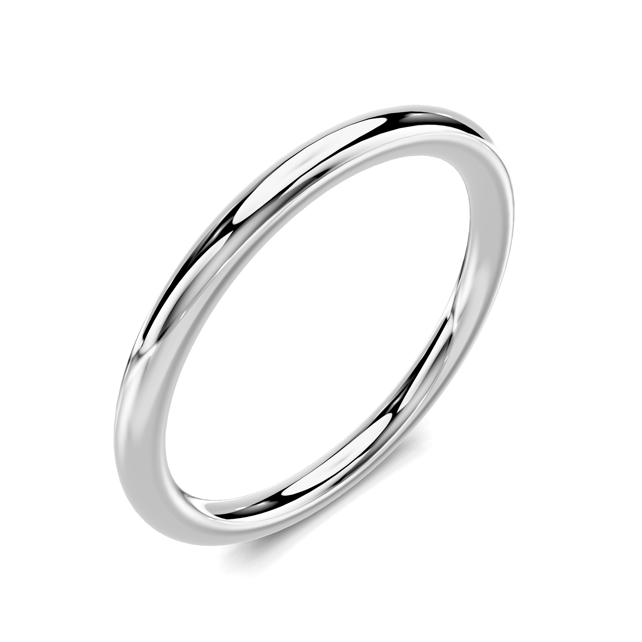 14K White Gold Elaris Dome Band
