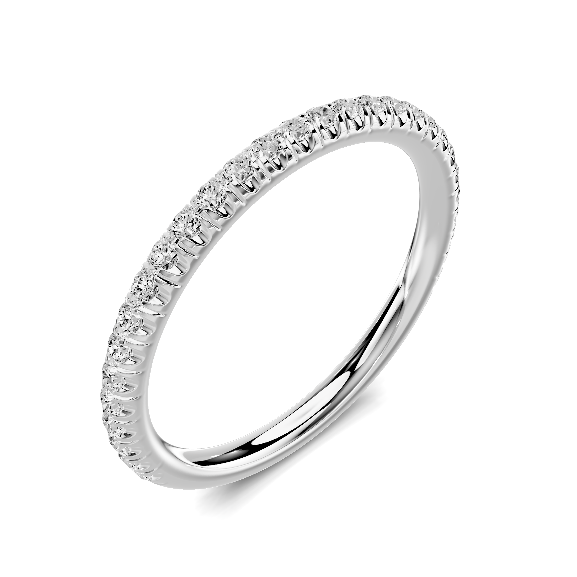 14K White Gold Elaris Pavé Band