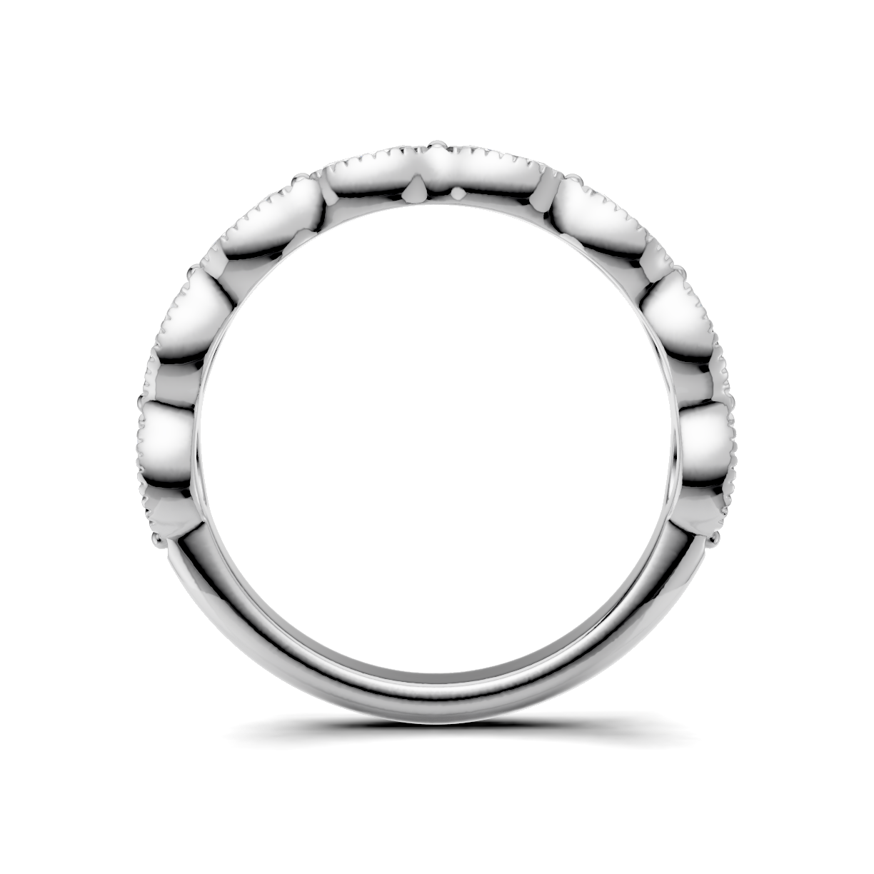 Maren Milgrain Marquise Lab Diamond Band