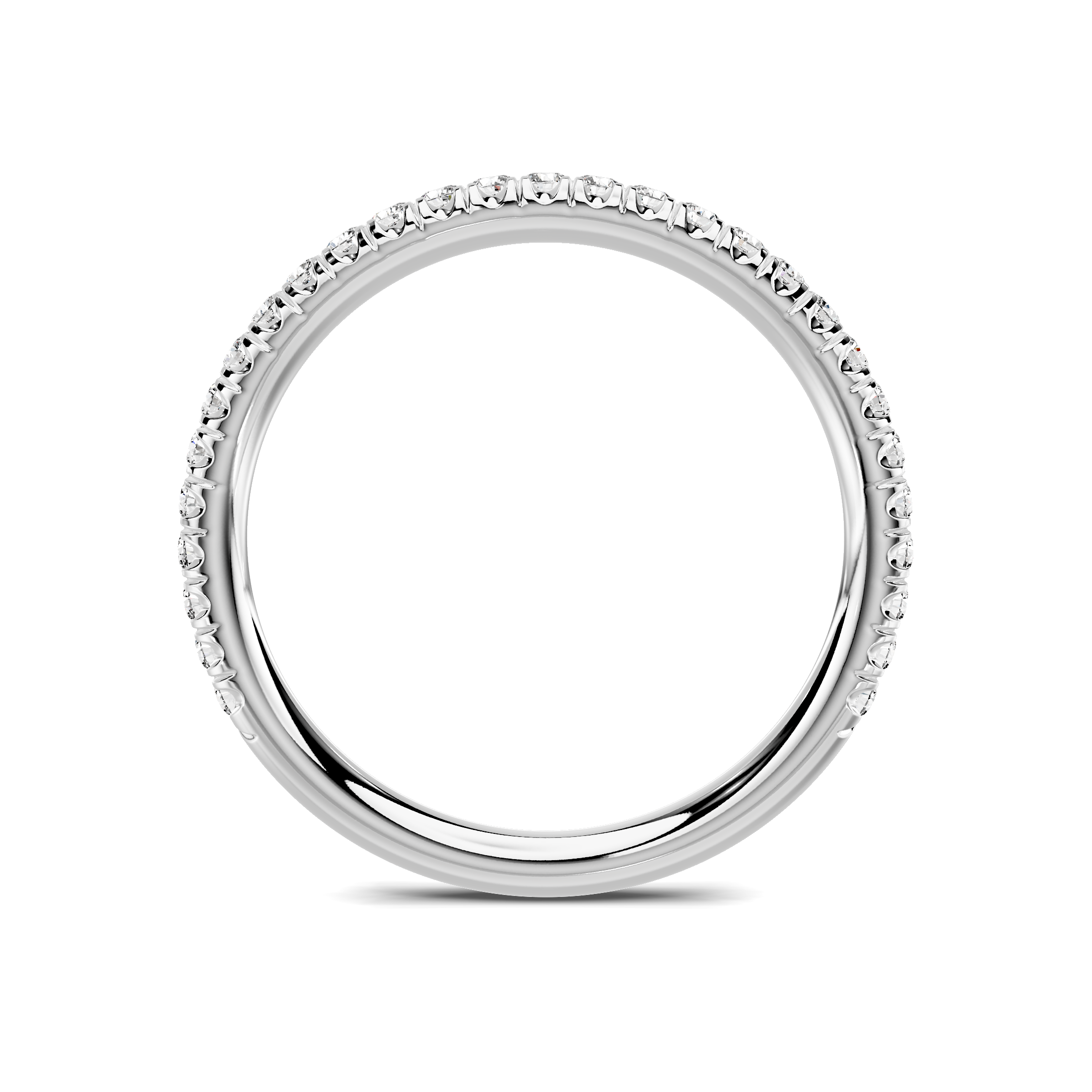 Platinum Elaris Pavé Wedding Band