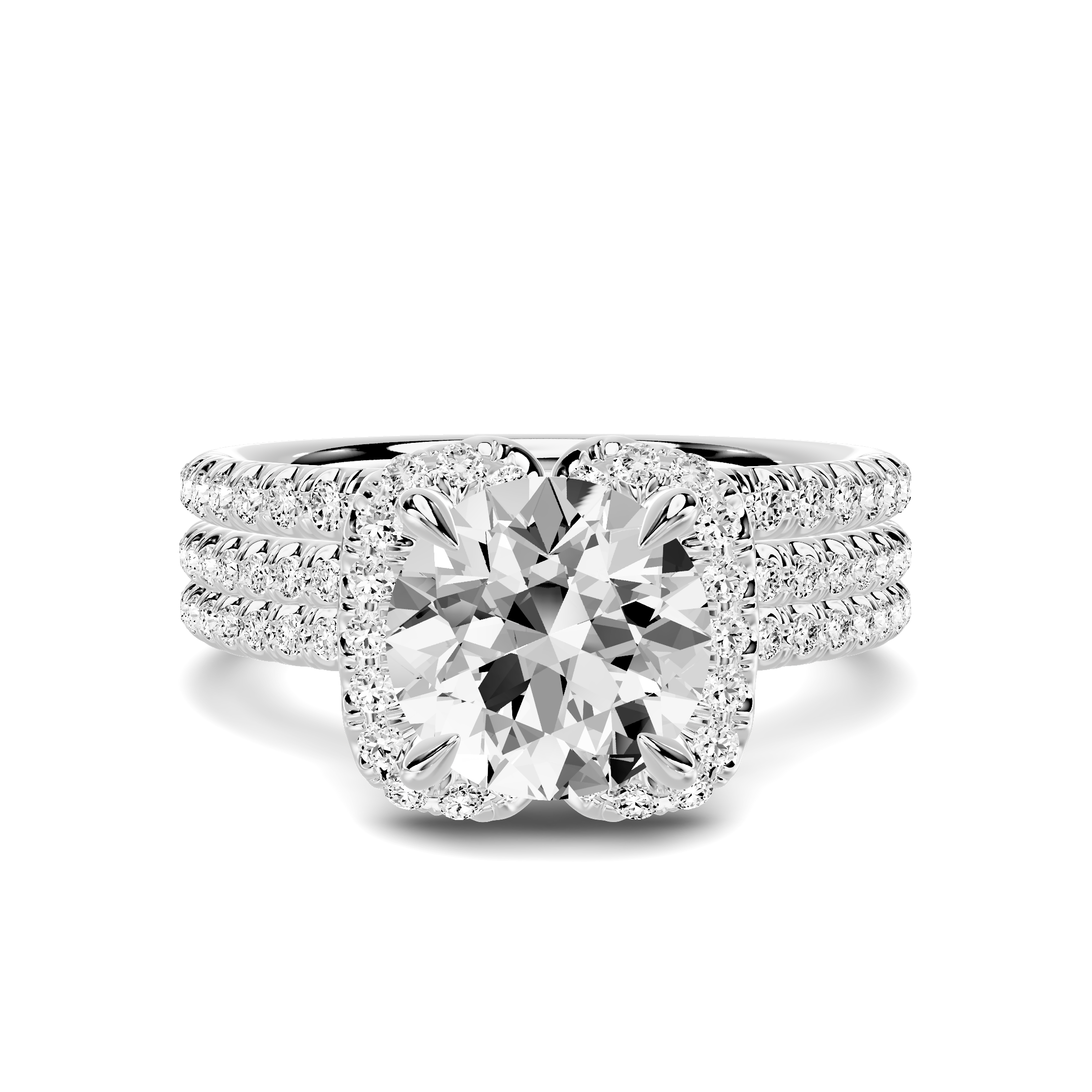 Platinum Elaris Pavé Wedding Band