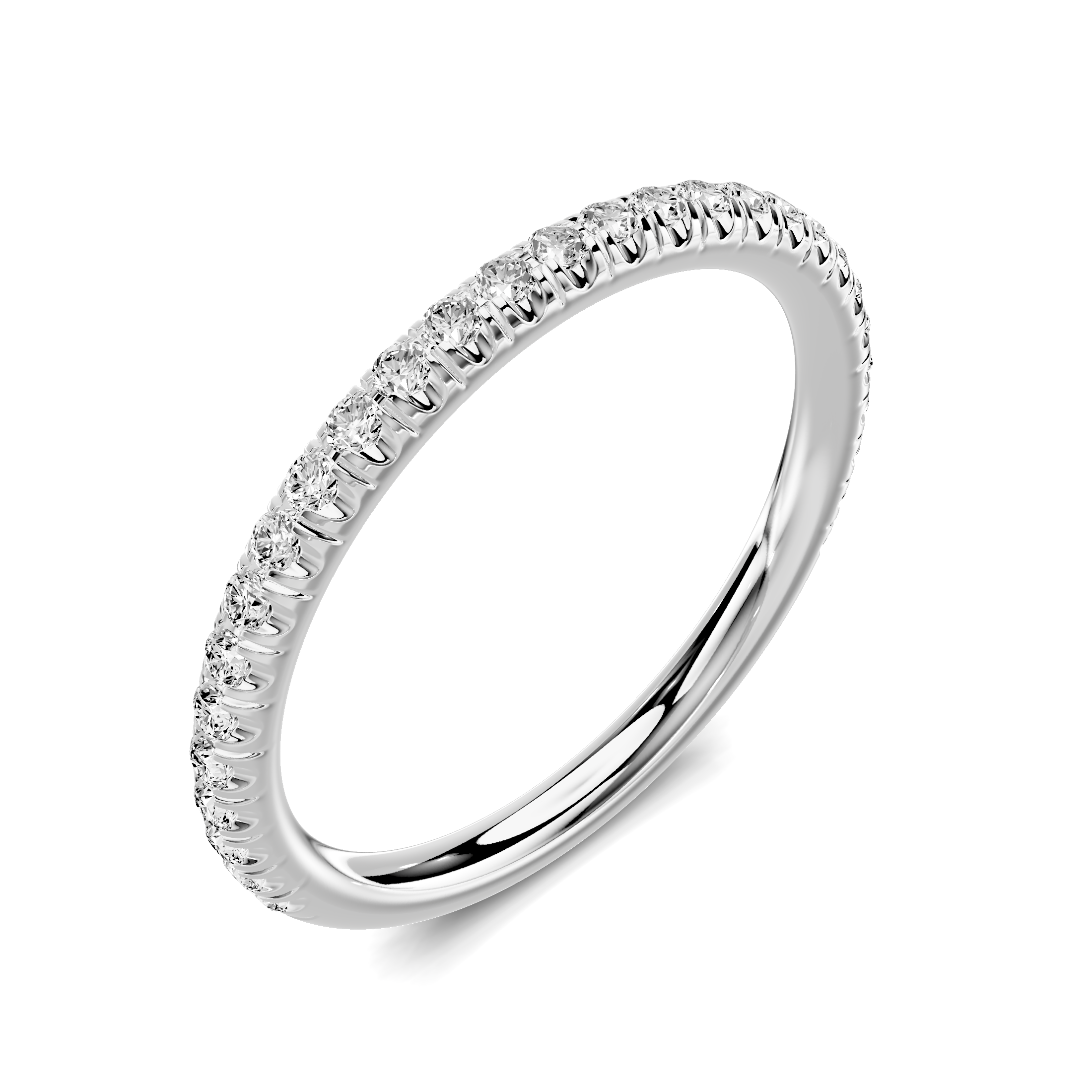 Platinum Elaris Pavé Wedding Band